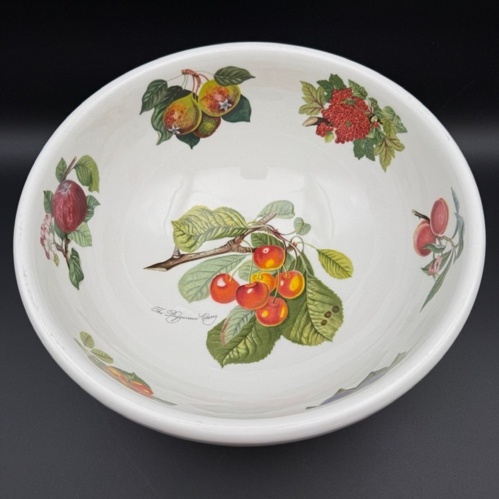 Vtg Portmeirion Pomona Fruit Mixing Serving Bowl 9 3/4" Biggerreau Cherry